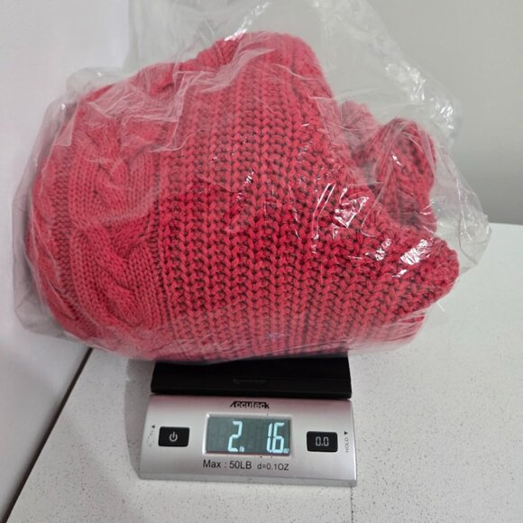 Gap Womens Cable Knit Turtleneck Chunky Sweater Size XL Cozy Red Holiday Heavy - Picture 10 of 10